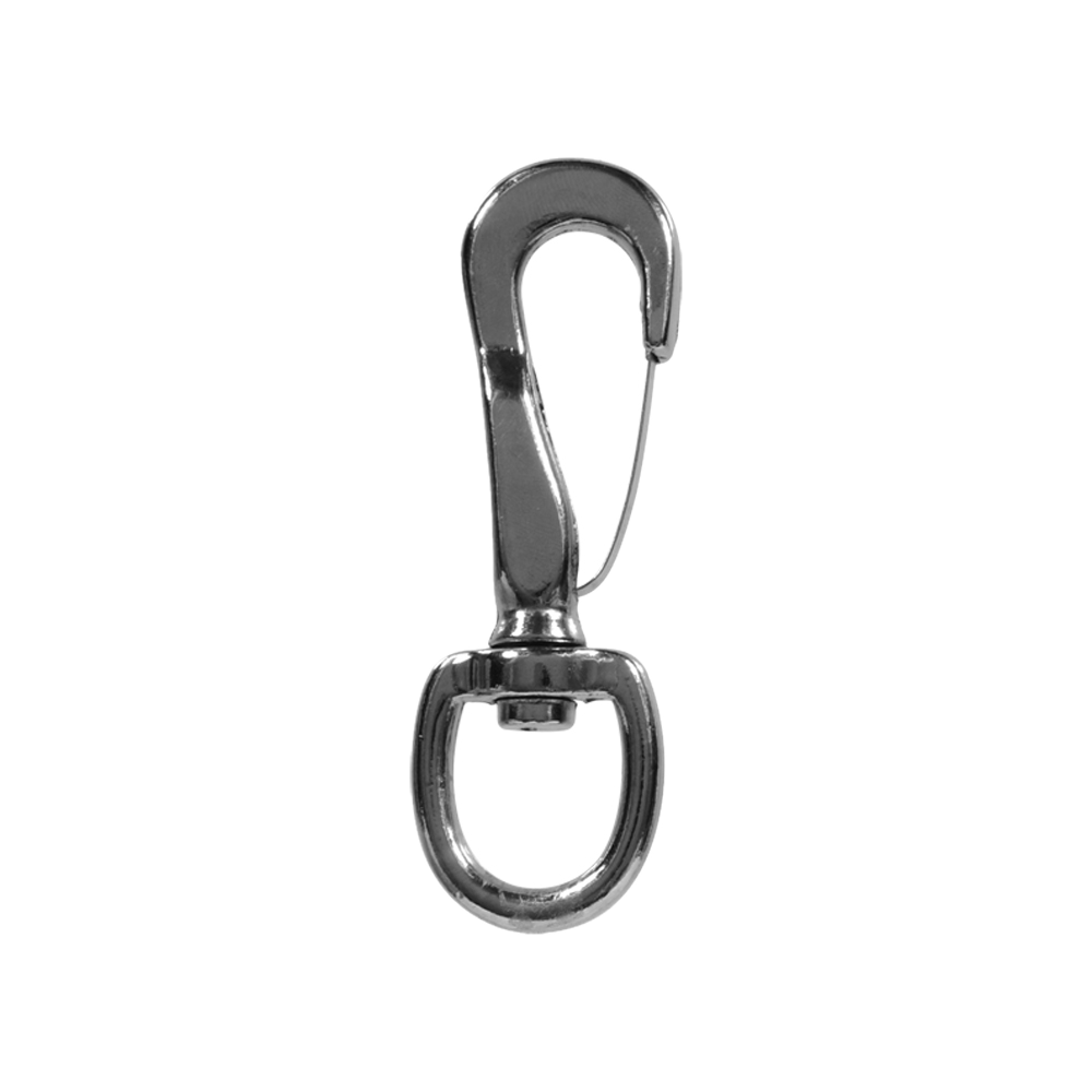 Hardware Essentials Round Swivel Eye Spring Snap Nickel (3/4" x 3-7/8")