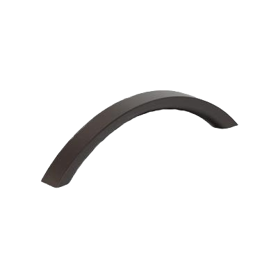 Curved oil-rubbed bronze cabinet pull with parabolic design for furniture hardware and home improvement accessories under $50
