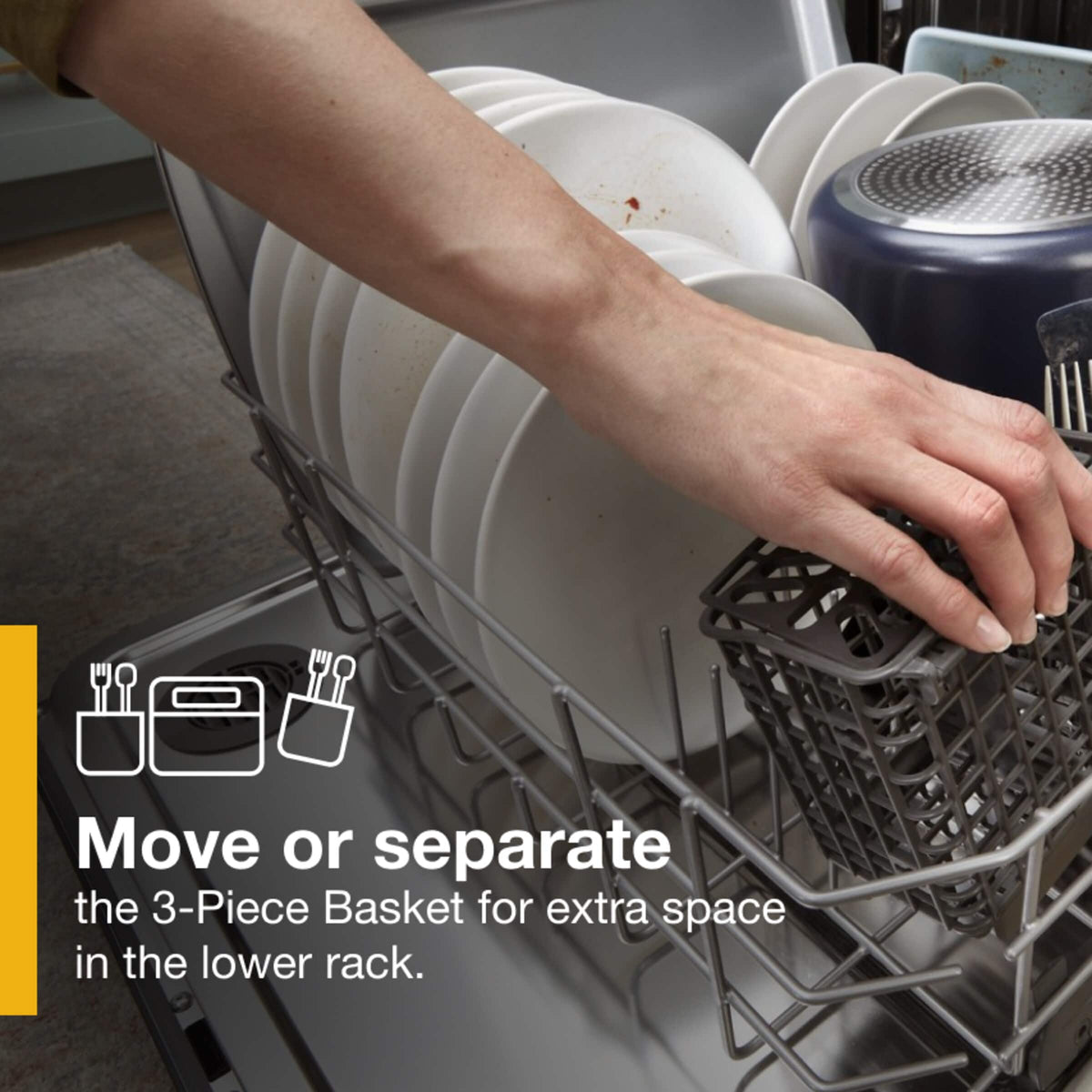 24” Stainless Steel Dishwasher with AI Intelligent Wash - 47 dBA