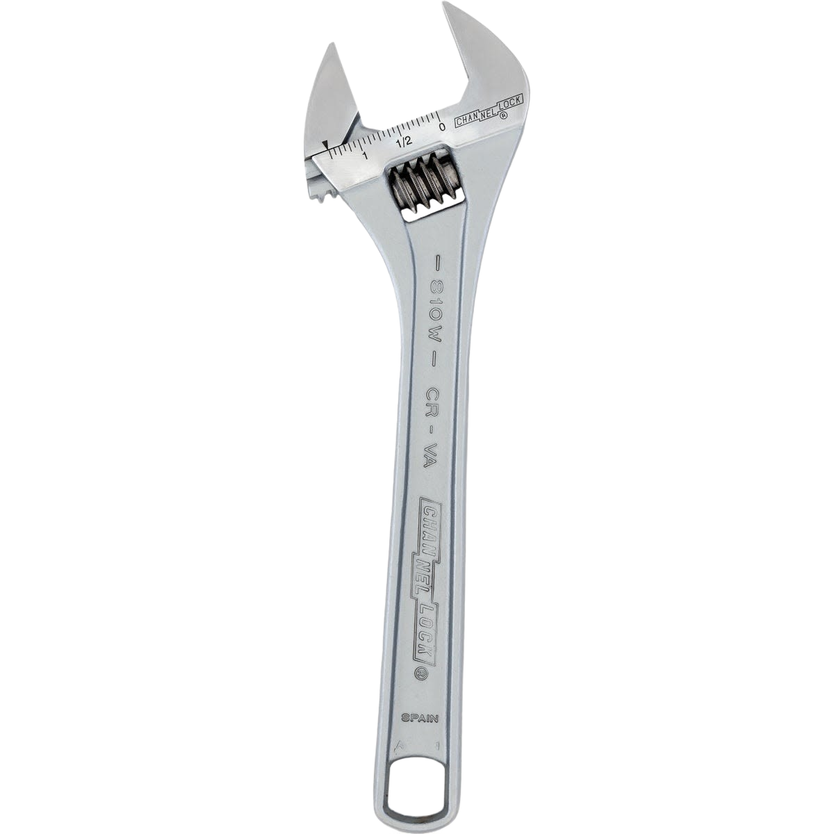 Polished metal adjustable wrench with scale markings for precise gripping in home improvement projects