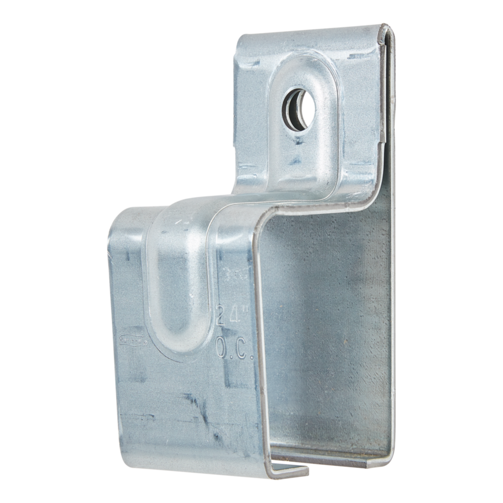 Galvanized steel barn door box rail bracket with embossed design for secure mounting in hardware and home improvement collections under $50