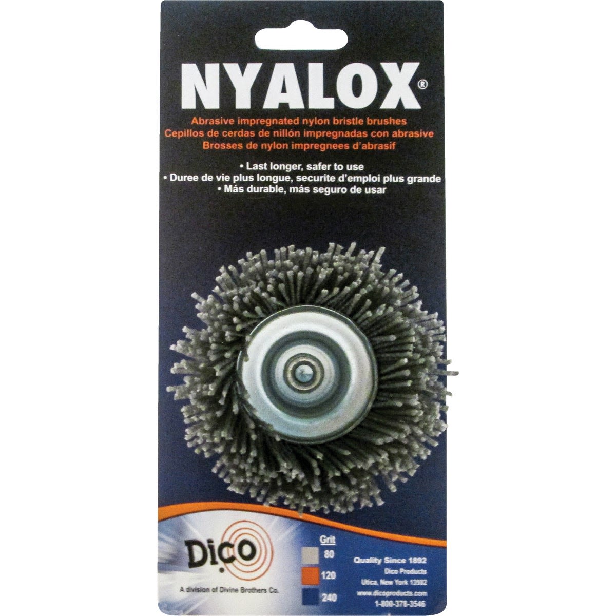 Dico Nyalox 2-1/2 in. Extra Coarse Cup Brush for Metal Cleaning
