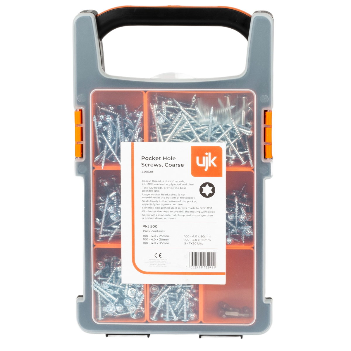 UJK Pocket Hole Screws, Coarse - Pack of 500