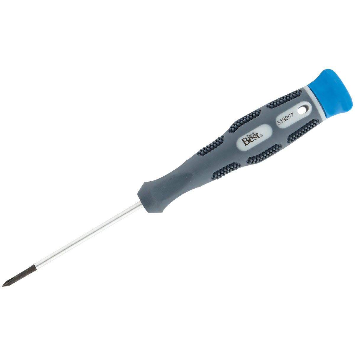 Precision #00 Phillips screwdriver with 2.5-inch blade and ergonomic grip for detailed home improvement tasks.