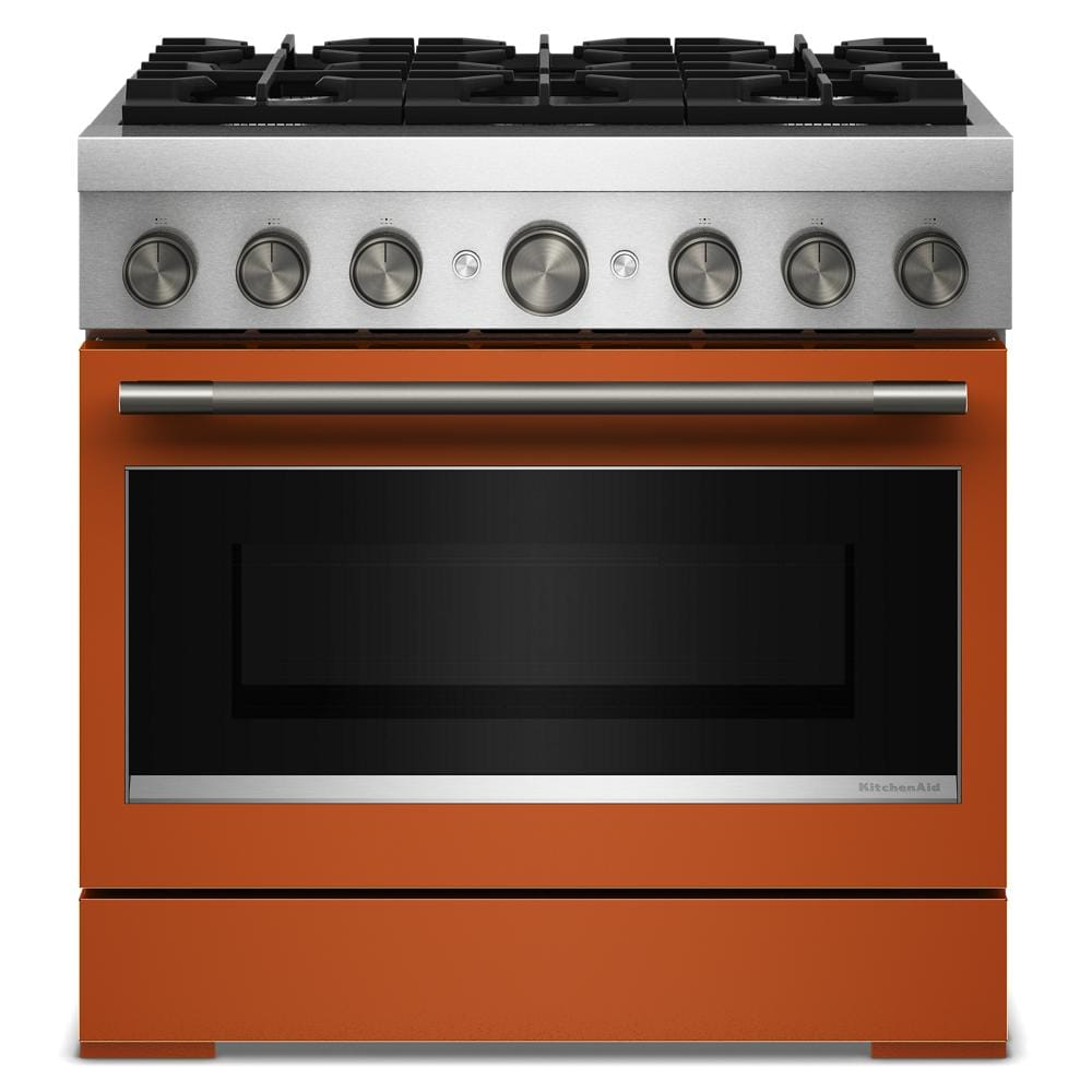 36-Inch 6 Burner Commercial-Style Dual Fuel Range with No Preheat Air Fry Mode