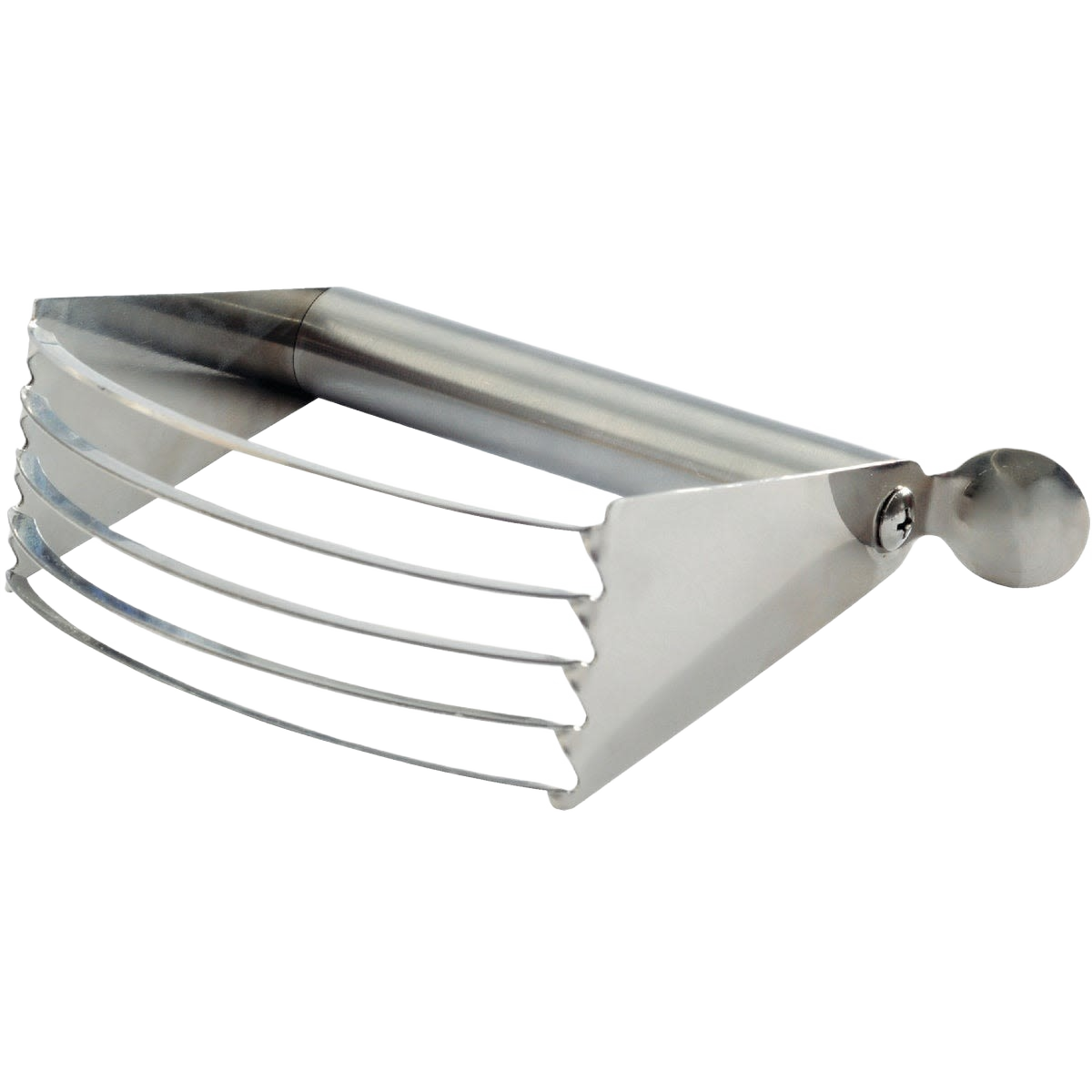 Stainless steel pastry blender with ergonomic handle for mixing dough in kitchenware and bakeware collections under 50 dollars