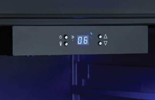 Digital temperature control panel with LED display and touch buttons in Beverage Centers and Appliances collection