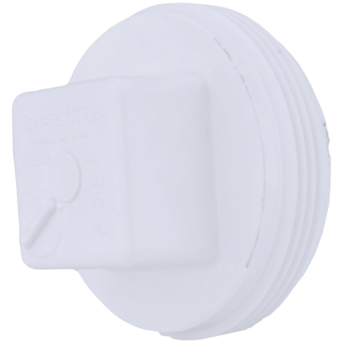 White plastic cleanout plug with threaded design for plumbing and pipes & fittings in home improvement collections under $50