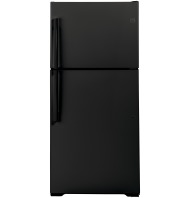 21.9 cu. ft. black top-freezer refrigerator with separate freezer compartment and textured finish for kitchen appliances