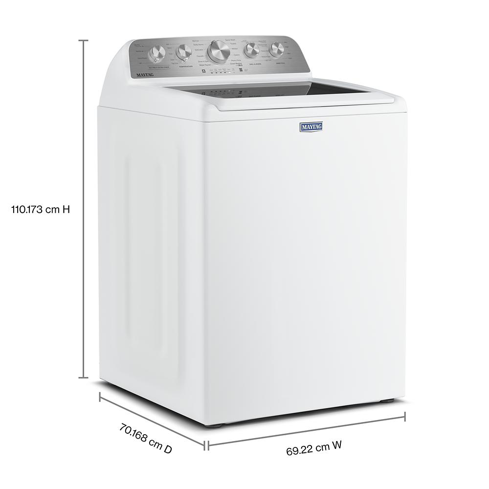 White top load washer with impeller and stainless steel control panel in washers and appliances collection