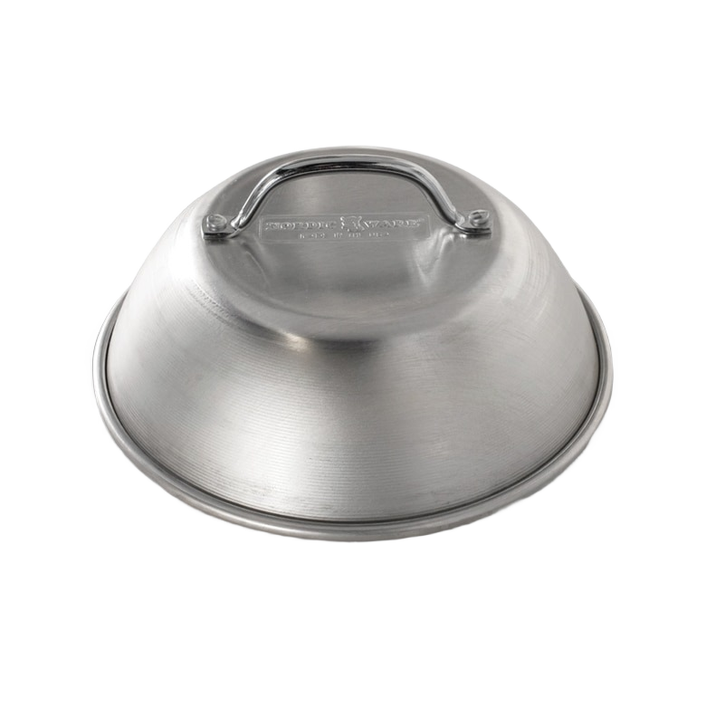 Aluminum dome with handle for even melting and heating in kitchen gadgets and kitchenware collections