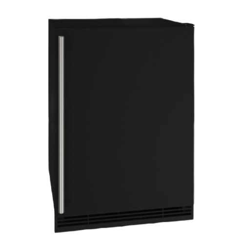 Compact black fridge and freezer combo with stainless steel handle in refrigerators and kitchenware collections