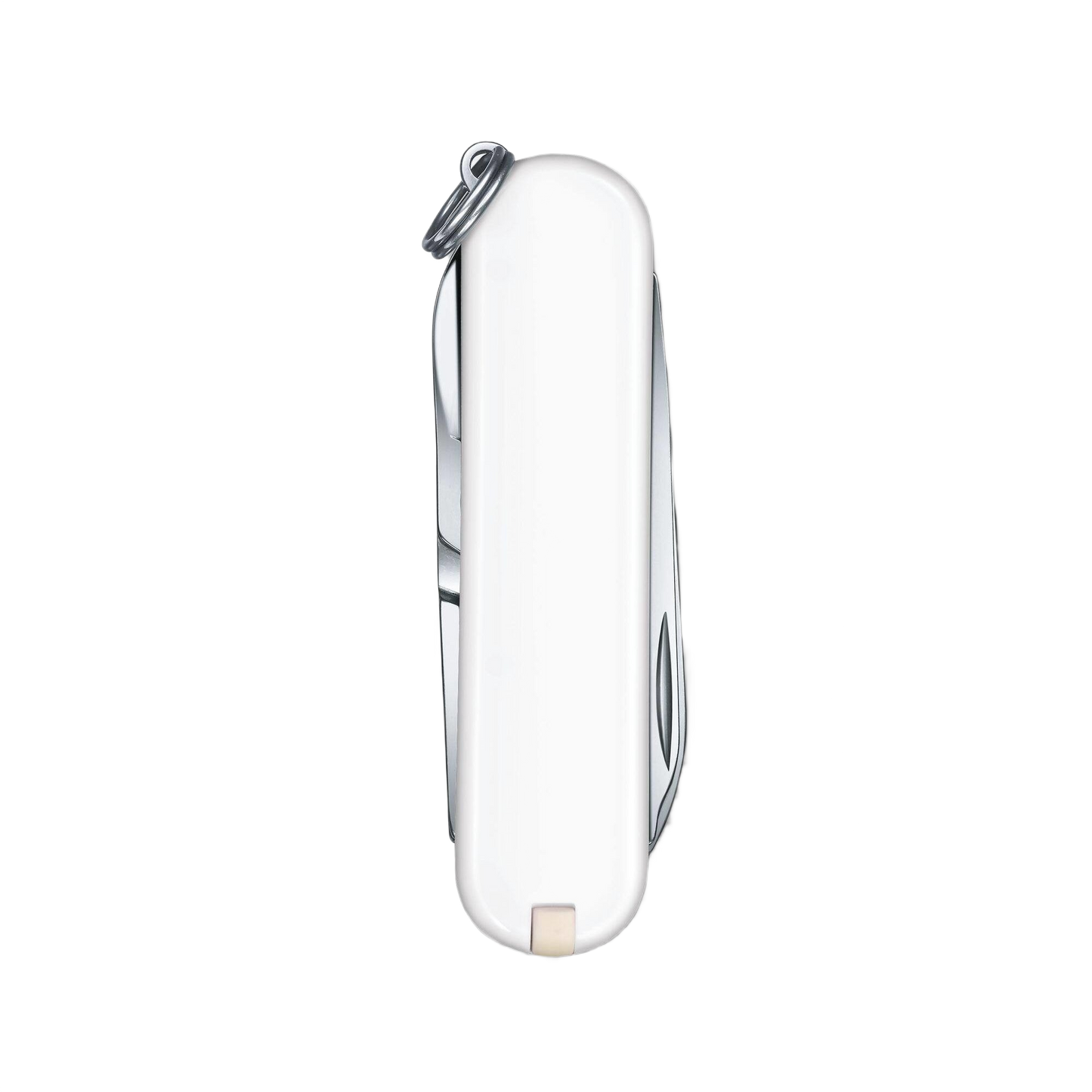Compact white multitool pocket knife with keyring loop for everyday cutting and woodworking hand tools under $50 collections