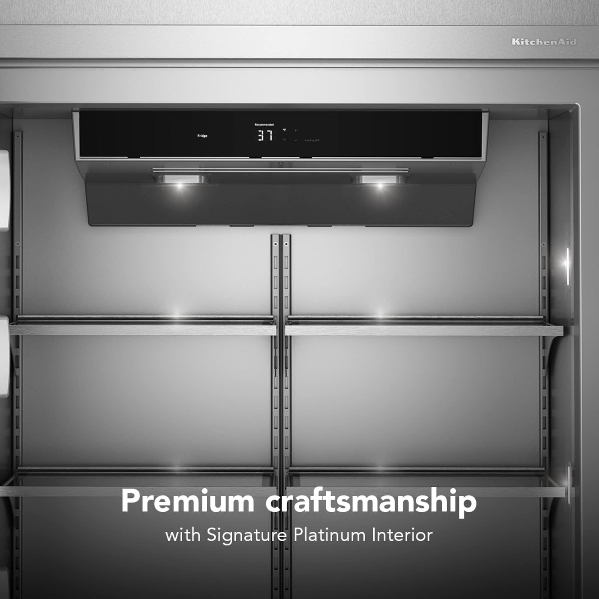 20.8 Cu. Ft. 36-Inch Built-In Bottom Mount Refrigerator with Right Door Swing and Signature Platinum Interior in PrintShield® Stainless Steel