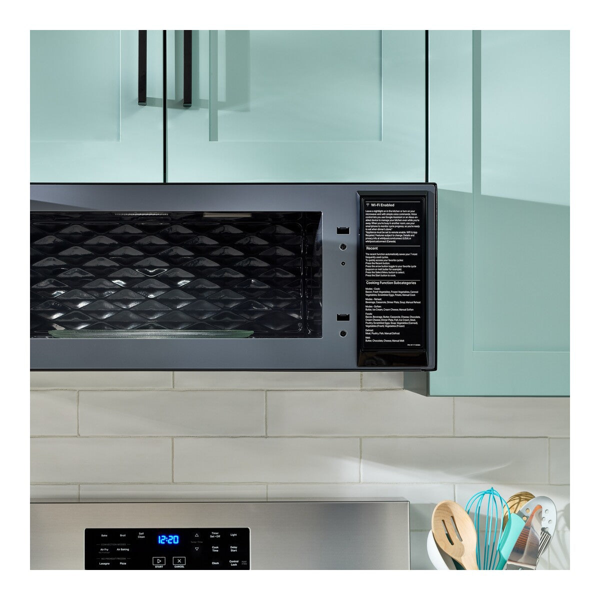 1.1 cu. ft. Smart Low Profile Microwave Hood Combination with 450 CRM 4-Speed Venting