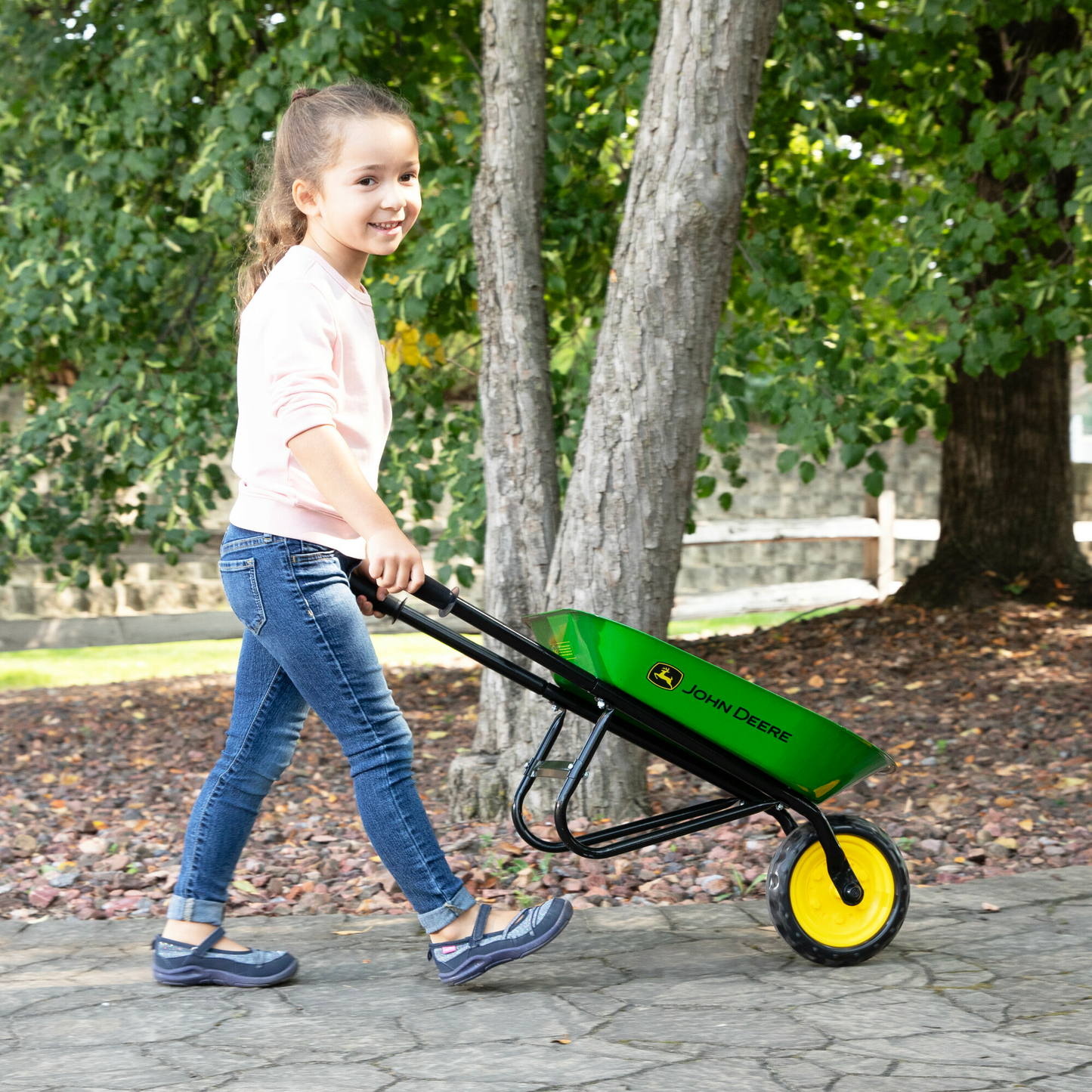 TOMY John Deere Steel Wheel Barrow