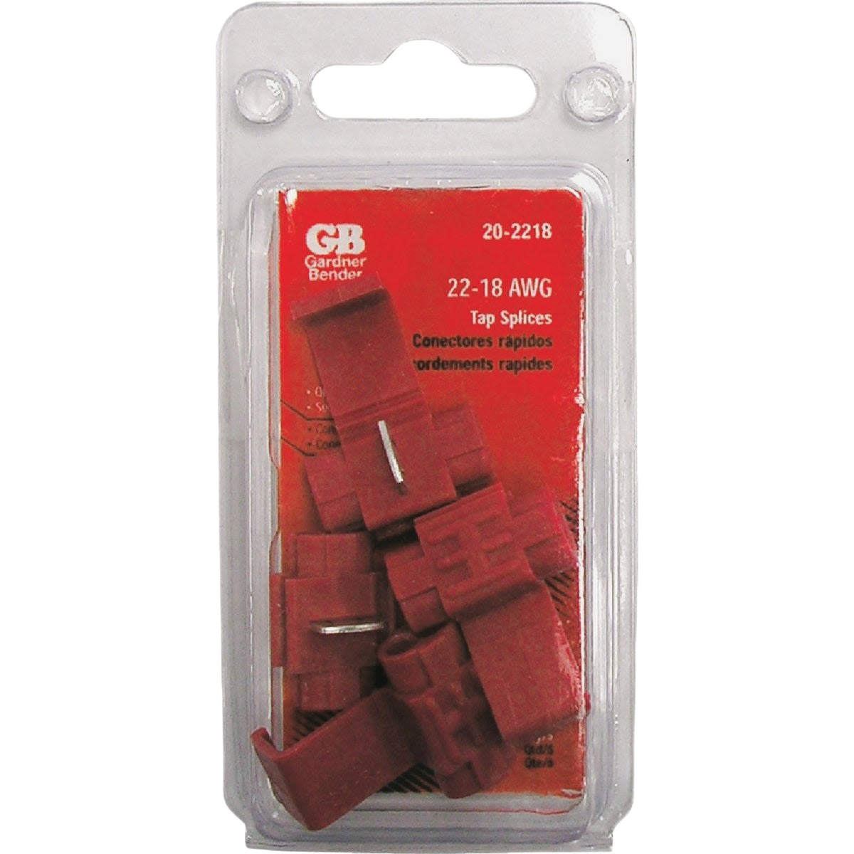 Pack of red tap splice connectors for electrical projects, suitable for 22 to 18 AWG wire under $50 collection