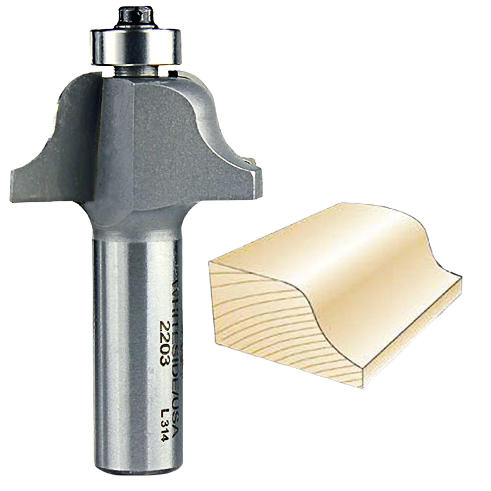 Carbide-tipped Roman ogee router bit with 1/2-inch shank for woodworking in power tool accessories collections