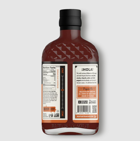Rufus Teague Tres Chiles Pica Dulce BBQ Sauce, 14 oz.