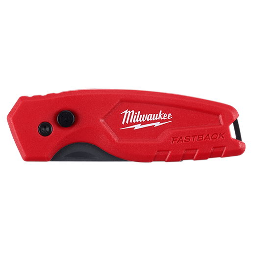 Compact red folding utility knife with ergonomic grip, quick blade change, ideal for cutting and woodworking tools collection