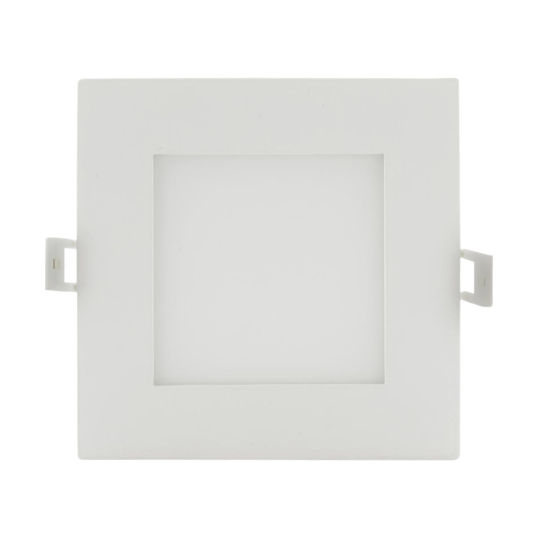Square white LED downlight with direct wire feature for indoor lighting in electrical and home improvement collections