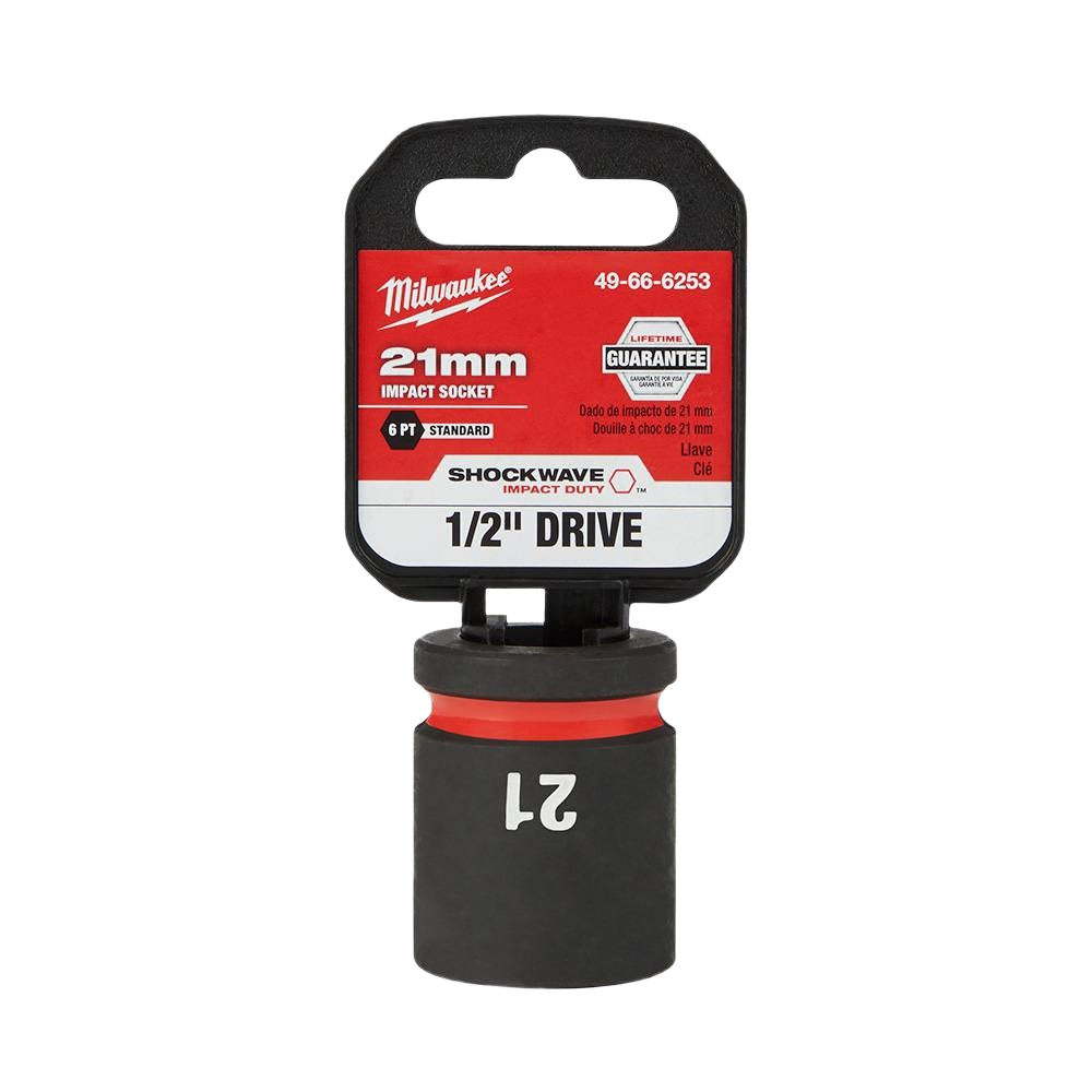 21mm impact socket with 6-point design for hand tools in Milwaukee Hand Tools and Sockets & Ratchets collections