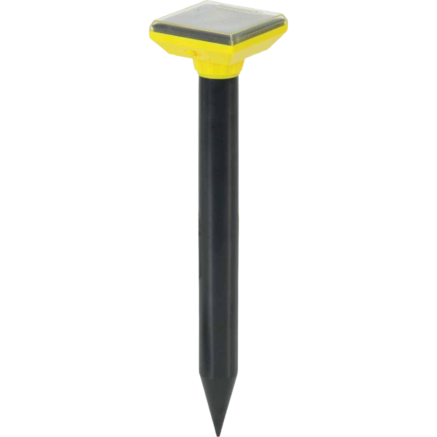 Solar powered plastic sonic mole repellent spike with yellow top for lawn and garden pest control under $50 collection