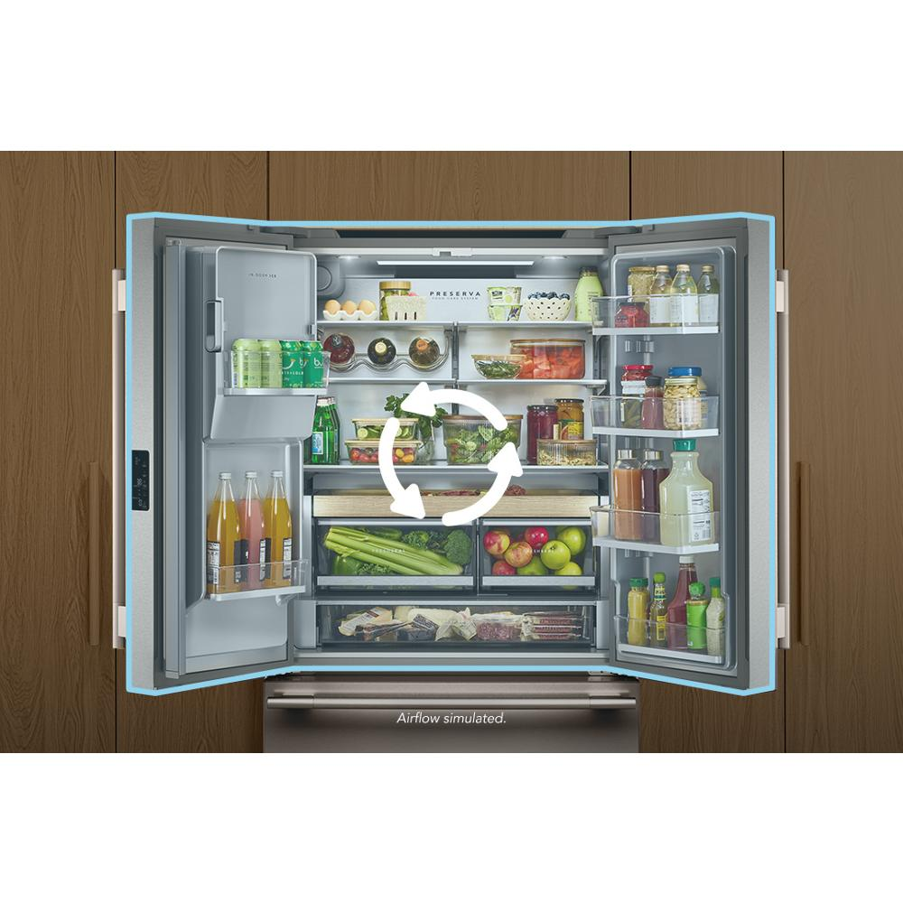23 Cu. Ft. 36-Inch Counter-Depth French Door Refrigerator with Intelligent Auto Fill in Black Ore