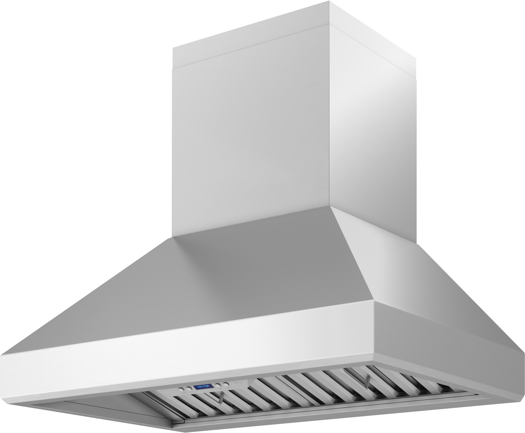 Stainless steel range hood with 750-CFM blower for kitchen ventilation in over the range hoods and appliances collections