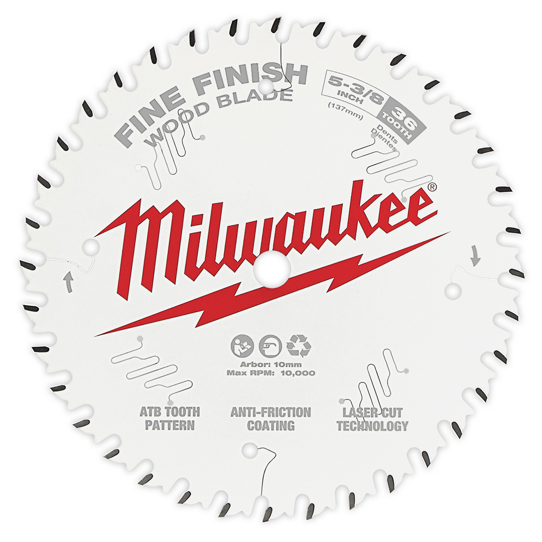 Circular saw blade with 36 teeth, designed for fine finish woodworking and home improvement projects