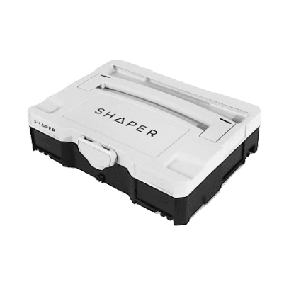 Modular white and black ABS storage case with customizable compartments for woodworking tools under $100