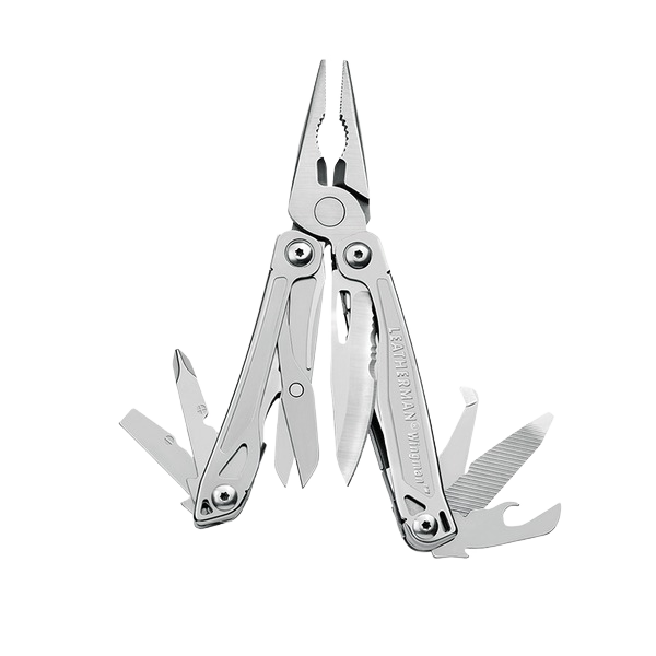 Stainless steel multi-tool with pliers, knife, screwdrivers, and file for versatile home improvement tasks