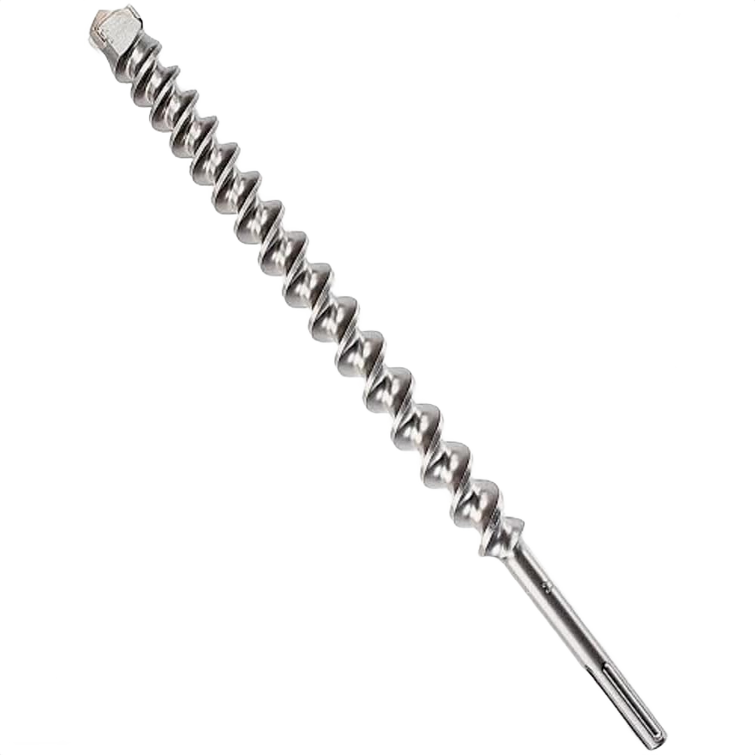 Silver SDS-max rotary hammer bit with spiral flute for heavy-duty drilling in power tool accessories under $100 collection