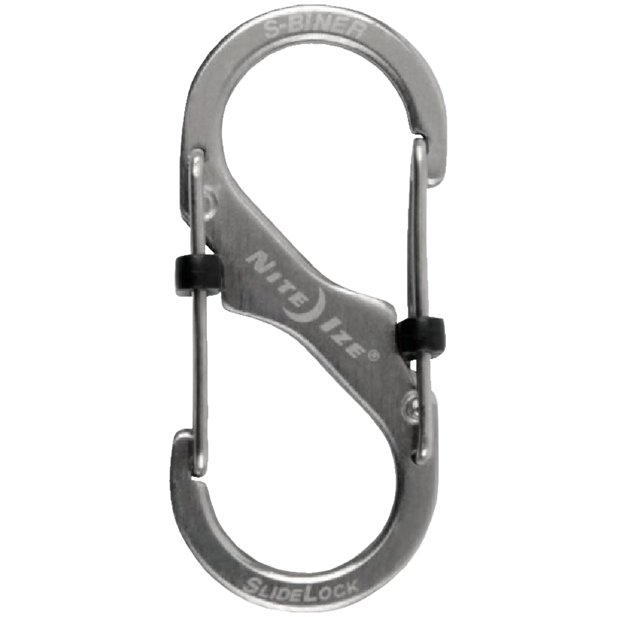 Stainless steel S-clip key ring with dual plastic sliders for secure connection in hardware and storage collections under $50