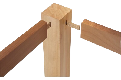 Solid beech wood floating tenon joining two pieces in woodworking tool accessories for home improvement projects