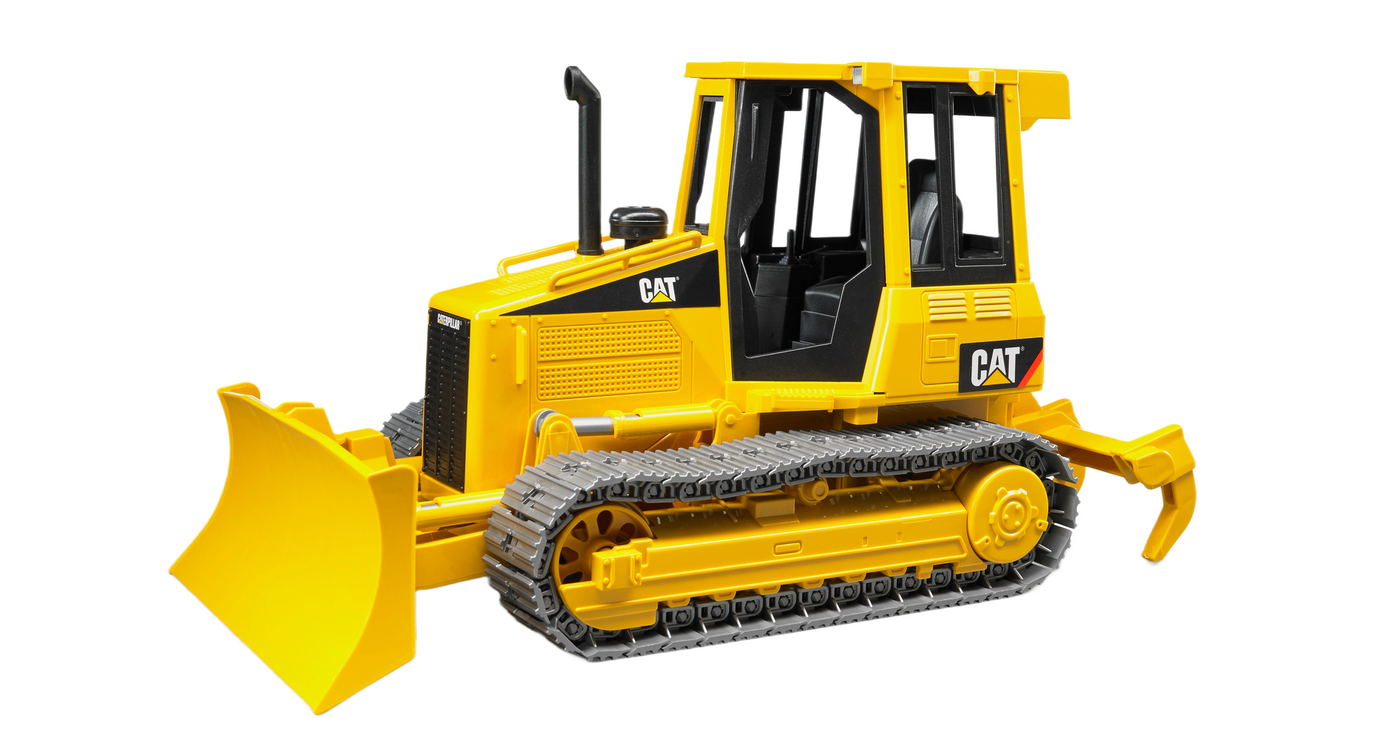 Detailed yellow Bruder construction tractor model with realistic tracks and blade in Vehicles & Remote Controlled Toys collection