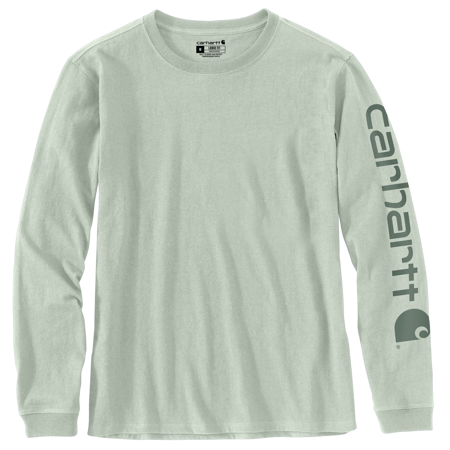 Carhartt Women's Loose Fit Heavyweight Long-Sleeve Logo Sleeve Graphic T-Shirt