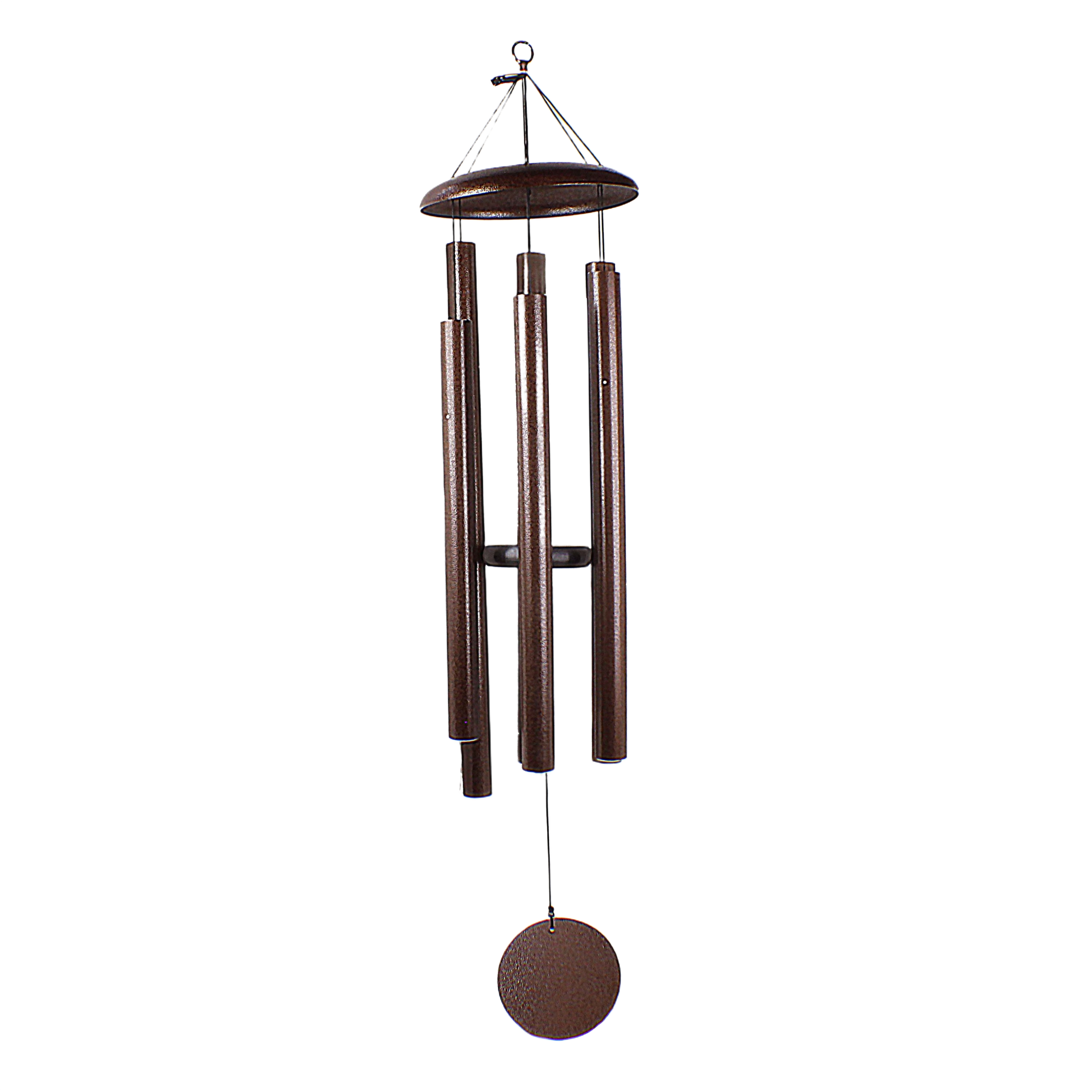 Copper bell wind chime with heavy-walled tubes for peaceful outdoor sounds in lawn and garden decor settings
