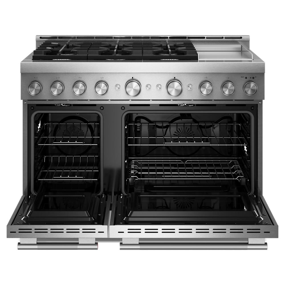 KitchenAid® 48-Inch 6 Burner Commercial-Style Gas Range with Griddle