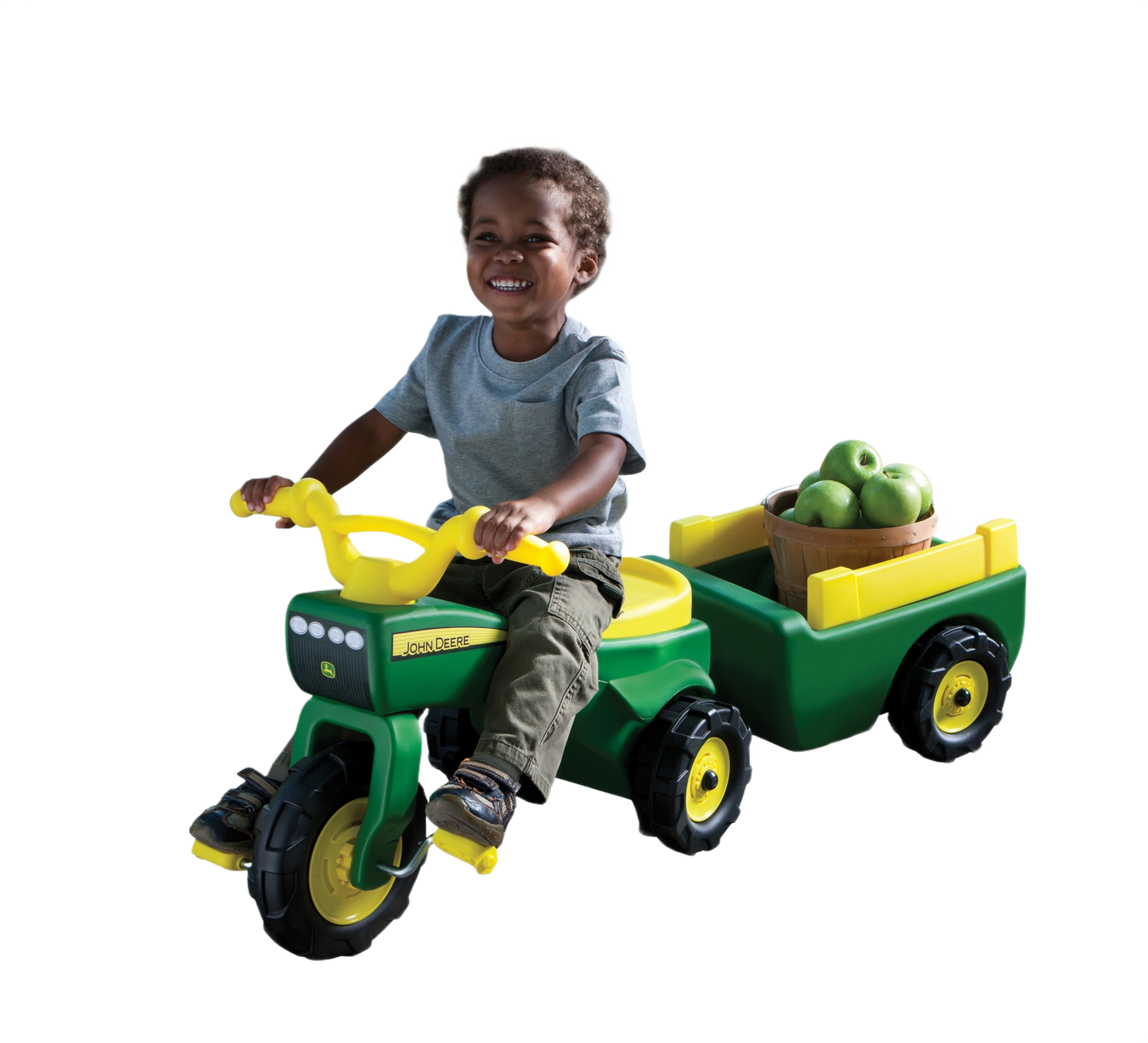 TOMY John Deere Pedal Tractor and Wagon Ride-On Toy