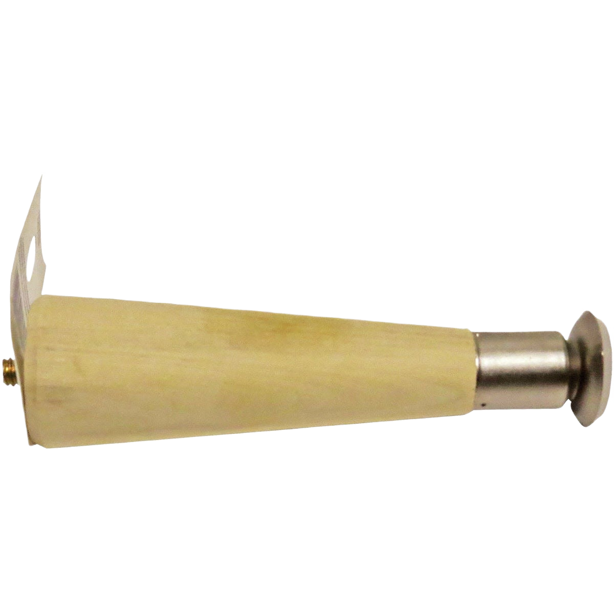 Tapered hardwood table leg with metal mounting hardware for use in furniture accessories and home improvement collections