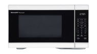 White and black sharp countertop microwave with digital keypad and display from Microwaves at Hartville Hardware