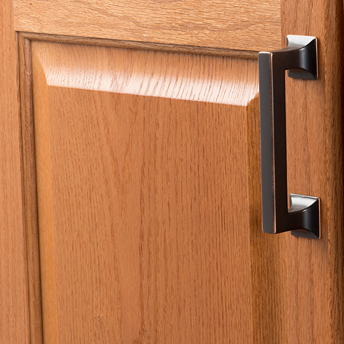 Oil-rubbed bronze cabinet pull with highlighted edges for stylish hardware in home improvement and furniture accessories under $50