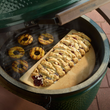 Big Green Egg Large Half Conveggtor Stone for Baking & Grilling
