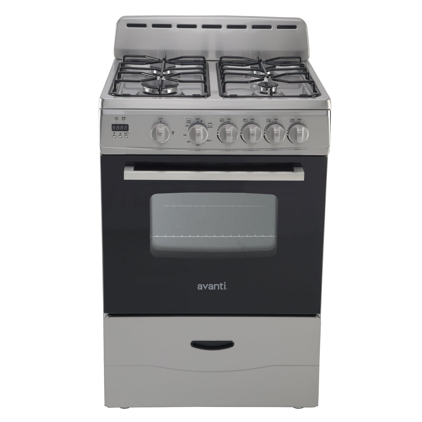 Avanti 24" Compact Gas Range Oven - Stainless Steel