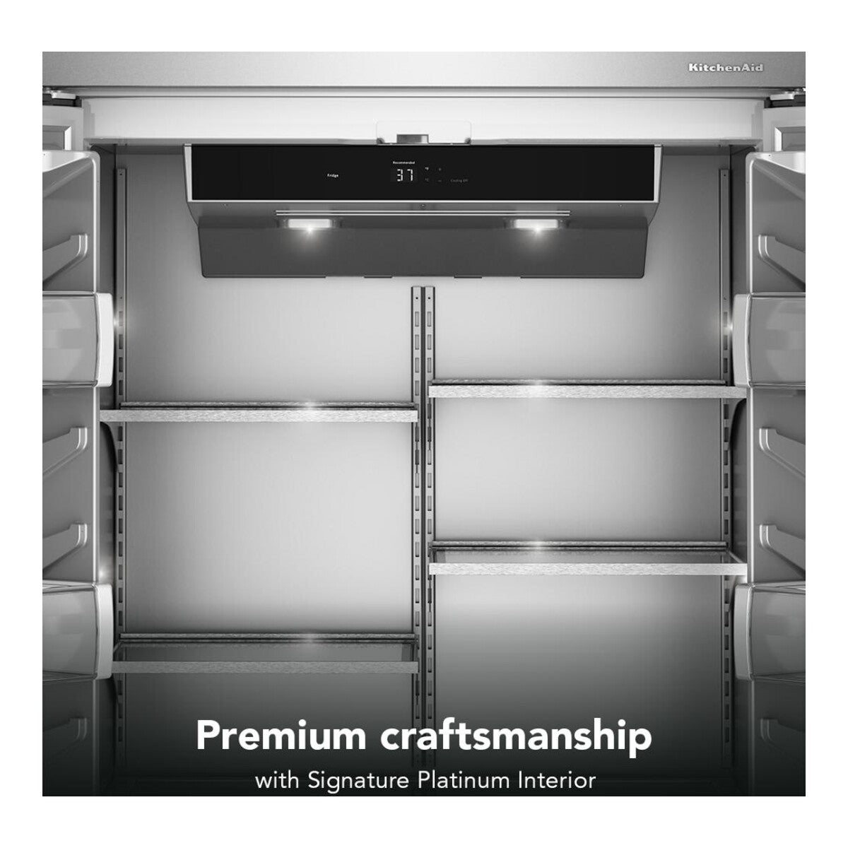 20.8 Cu. Ft. 36-Inch Built-In French Door with Signature Platinum Interior in Black Ore