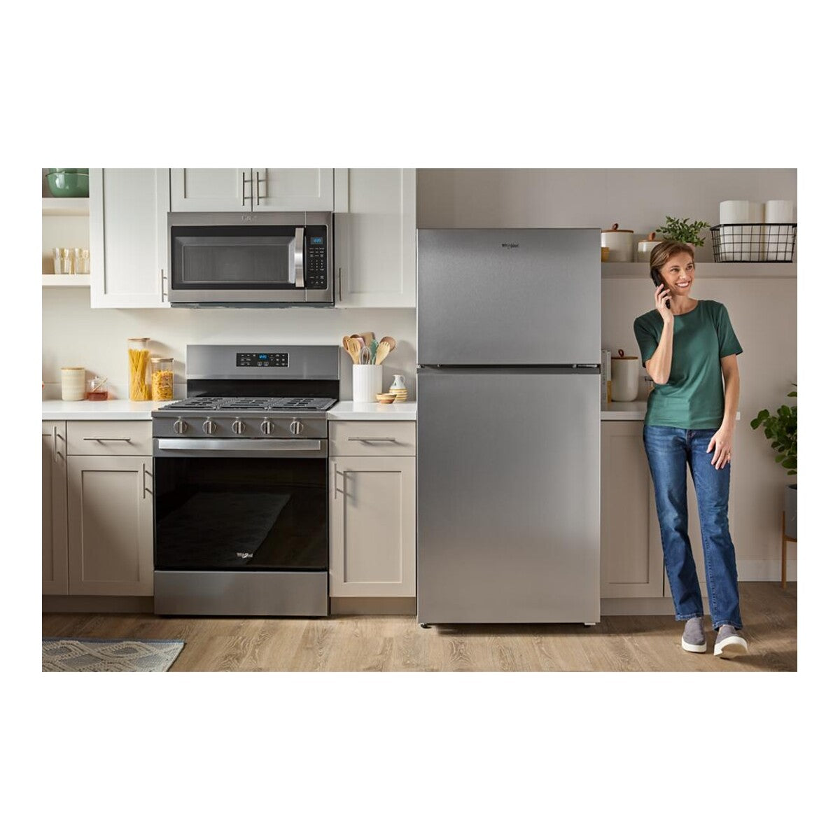 Whirlpool® 30-inch Wide Top Freezer Refrigerator with Total Coverage Cooling- 19 Cu. Ft.