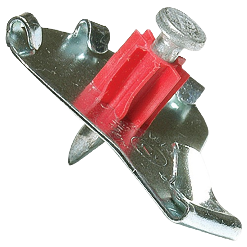 Metal picture hanger with red plastic anchor and nail for brick or block walls in Wall Decor and Hardware collections under $50