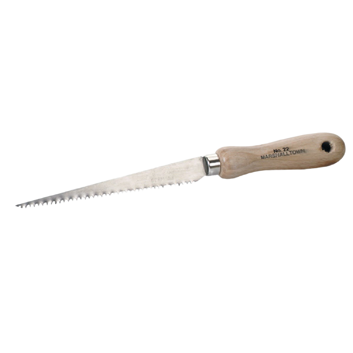 Wood-handled drywall jab saw with sharp serrated blade for precision cutting in home improvement projects