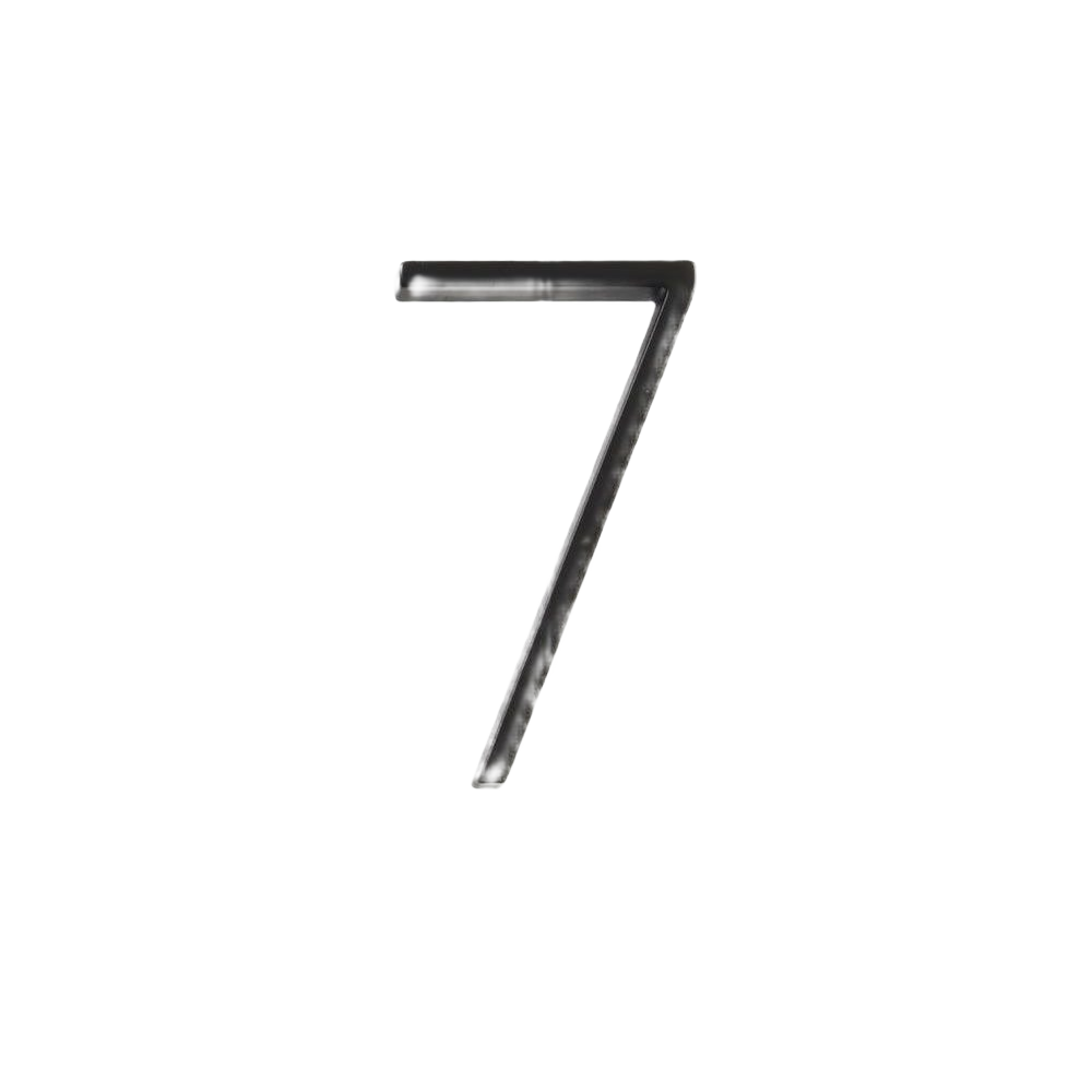 Black zinc floating mount house number 7 for exterior use in hardware and home improvement under $50